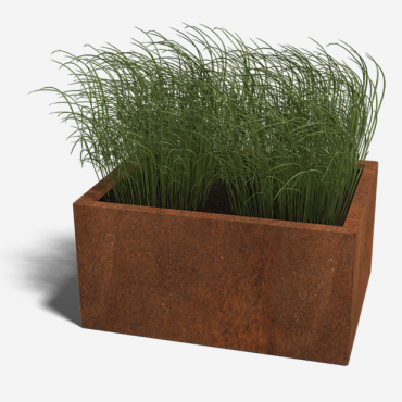 Cortenstaal plantenbak Rechthoek 60x80 H=80 cm MET bodemplaat