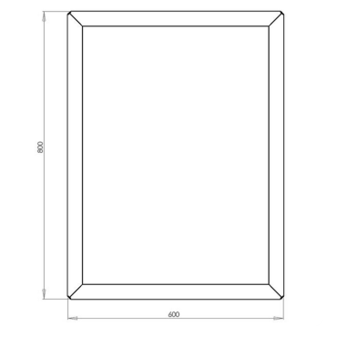 Cortenstaal plantenbak Rechthoek 60x80 H=80 cm MET bodemplaat