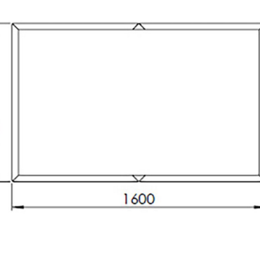 Cortenstaal plantenbak Rechthoek XL 160x100 H=40 cm ZONDER bodemplaat