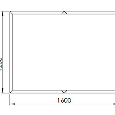 Cortenstaal plantenbak Rechthoek XL 160x120 H=30 cm ZONDER bodemplaat