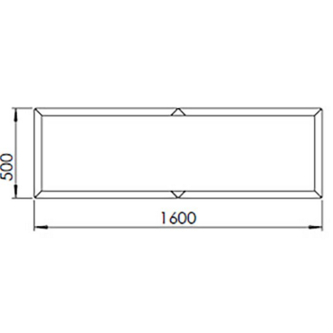 Cortenstaal plantenbak Rechthoek XL 160x50 H=30 cm ZONDER bodemplaat
