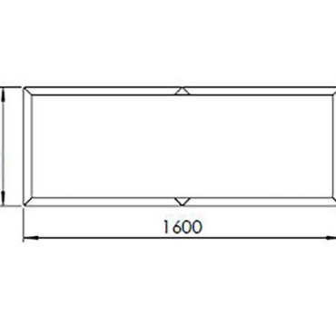Cortenstaal plantenbak Rechthoek XL 160x60 H=80 cm MET bodemplaat