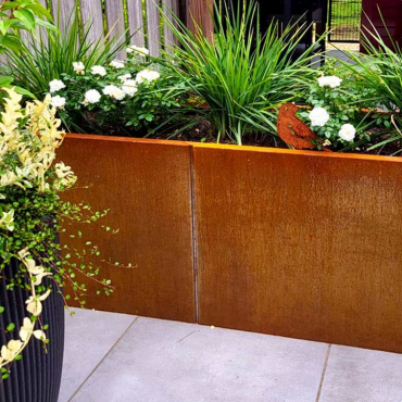 Cortenstaal plantenbak Rechthoek XL 160x60 H=80 cm MET bodemplaat