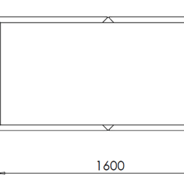 Cortenstaal plantenbak Rechthoek XL 160x80 H=80 cm ZONDER bodemplaat