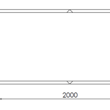 Cortenstaal plantenbak Rechthoek XL 200x100 H=100 cm MET bodemplaat