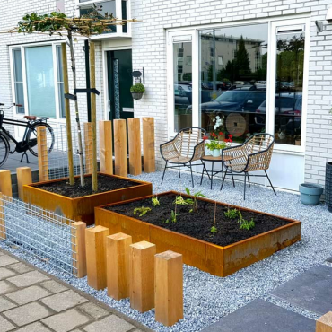 Cortenstaal plantenbak Rechthoek XL 200x120 H=40 cm ZONDER bodemplaat