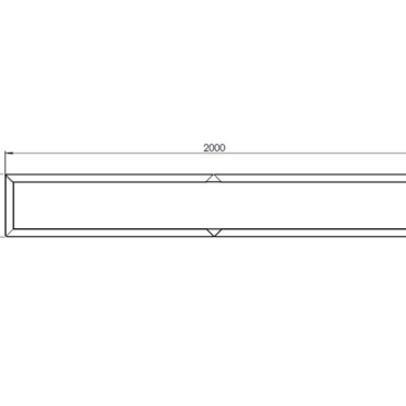 Cortenstaal plantenbak Rechthoek XL 200x30 H=30 cm MET bodemplaat