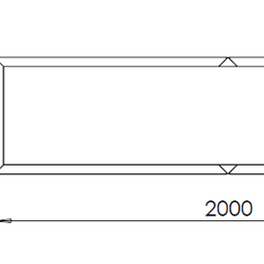 Cortenstaal plantenbak Rechthoek XL 200x50 H=40 cm ZONDER bodemplaat