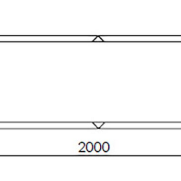 Cortenstaal plantenbak Rechthoek XL 200x60 H=60 cm ZONDER bodemplaat