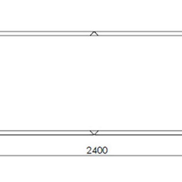 Cortenstaal plantenbak Rechthoek XL 240x100 H=30 cm ZONDER bodemplaat