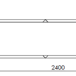 Cortenstaal plantenbak Rechthoek XL 240x60 H=60 cm MET bodemplaat