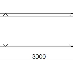 Cortenstaal plantenbak Rechthoek XL 300x50 H=50 cm MET bodemplaat