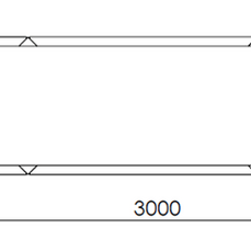Cortenstaal plantenbak Rechthoek XL 300x60 H=80 cm ZONDER bodemplaat