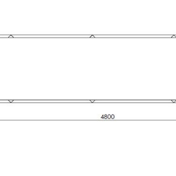Cortenstaal plantenbak Rechthoek XL 480x100 H=80 cm MET bodemplaat
