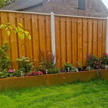 Cortenstaal plantenbak Rechthoek XL 480x80 H=60 cm MET bodemplaat