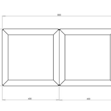 Cortenstaal plantenbak Vierkant Trapmodel 2 stuks 40x40 H=30+60 cm MET bodemplaat