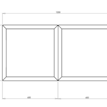 Cortenstaal plantenbak Vierkant Trapmodel 2 stuks 60x60 H=30+60 cm MET bodemplaat