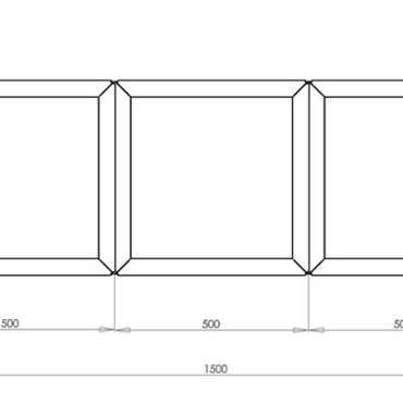 Cortenstaal plantenbak Vierkant Trapmodel 3 stuks 50x50 H=40+60+80 cm MET bodemplaat