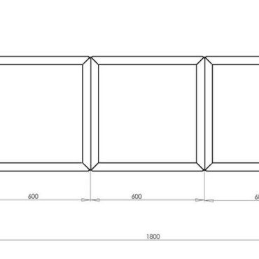 Cortenstaal plantenbak Vierkant Trapmodel 3 stuks 60x60 H=40+60+80 cm MET bodemplaat