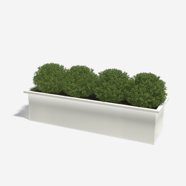 Gepoedercoat staal gelaste plantenbak met LED 200x50x50 cm - Andere RALkleur ZONDER bodemplaat