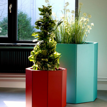 Gepoedercoat staal plantenbak Achthoek 193.1x193.1 cm H=60 cm - Andere RALkleur - ZONDER bodemplaat