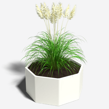Gepoedercoat staal plantenbak Achthoek 289.7x289.7 cm.7x120.7 cm H=30 cm - Andere RALkleur - ZONDER bodemplaat