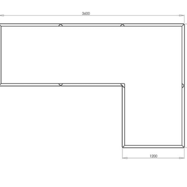 Gepoedercoat staal plantenbak Hoekopstelling 120 H=80 cm - Antraciet (RAL7016) ZONDER bodemplaat