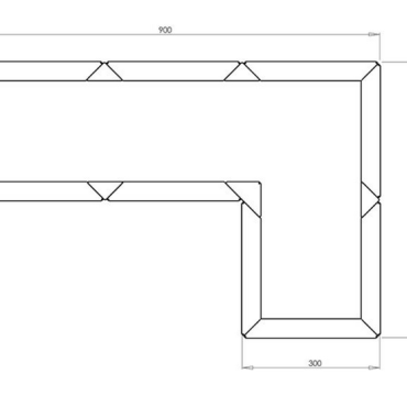 Gepoedercoat staal plantenbak Hoekopstelling 30 H=60 cm - Antraciet (RAL7016) ZONDER bodemplaat