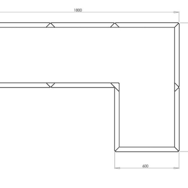 Gepoedercoat staal plantenbak Hoekopstelling 60 H=30 cm - Andere RALkleur - MET bodemplaat