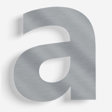 RVS (plak)huisnummer a - 10 cm