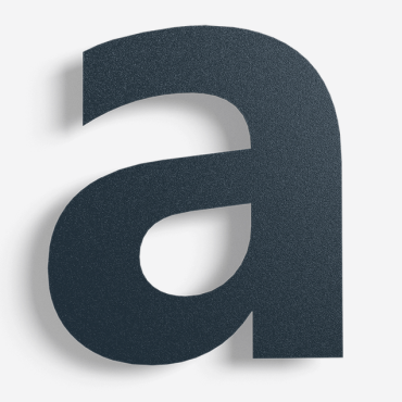 Zwart (RAL9005) RVS (plak)huisnummer a - 10 cm