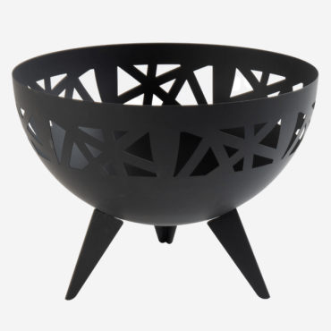 Stalen vuurschaal Rond open black 58x42