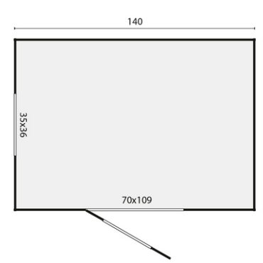 Speelhuisje Pippi (6.5m² dakleer)