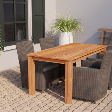 Tuintafel teak 180x90cm solide rustiek