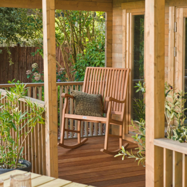Hardhouten meubelen Teak schommelstoel