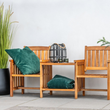 Hardhouten loveseat Standaard