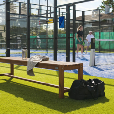 Teak tuinbank Court
