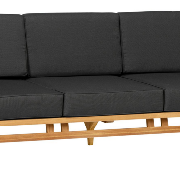 Teak loungeset Riverside 3 zits bank incl. kussens