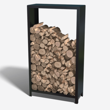 Gepoedercoat staal houtopslag 180x100x40 - Antraciet (RAL7016)