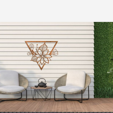 Wanddecoratie Bloem 1.0 Cortenstaal S
