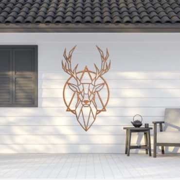 Wanddecoratie Hert 2.0 Cortenstaal L