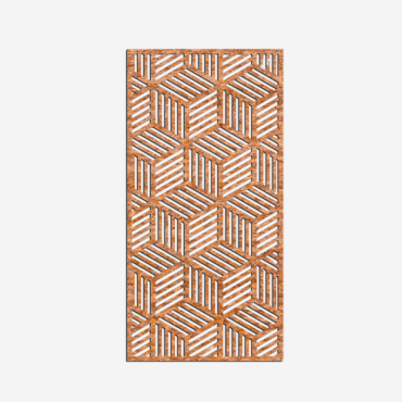 Wanddecoratie Patroon 1.0 Cortenstaal L