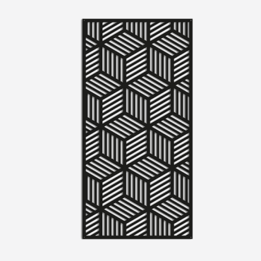 Wanddecoratie Patroon 1.0 Zwart (RAL9005) S