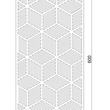 Wanddecoratie Patroon 1.0 Zwart (RAL9005) S