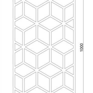 Wanddecoratie Patroon 2.0 Cortenstaal L