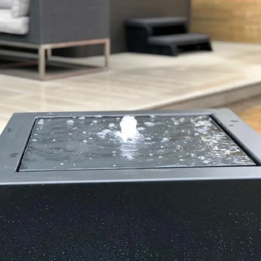 Aluminium watertafel 50x50x40 cm - Zwart (RAL9005) -Exclusief LED-verlichting
