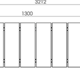 Gepoedercoat staal plantenbak met bankje Rechthoek 321.3x50 cm H=50 cm - Zwart (RAL9005) MET bodemplaat