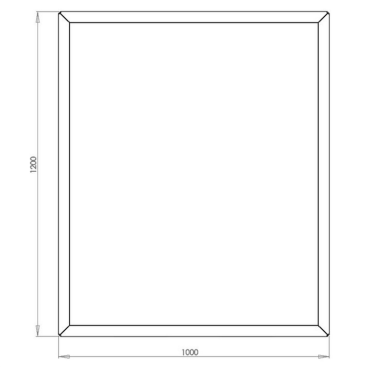 Gepoedercoat staal plantenbak Rechthoek 100x120 H=30 cm - Wit (RAL9010) ZONDER bodemplaat