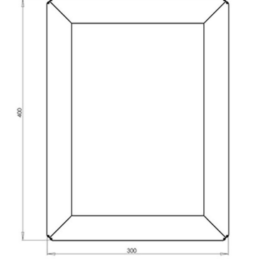 Gepoedercoat staal plantenbak Rechthoek 30x40 H=60 cm - Wit (RAL9010) MET bodemplaat + 4 wielen