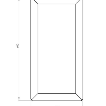 Gepoedercoat staal plantenbak Rechthoek 30x60 H=60 cm - Andere RALkleur - MET bodemplaat + 4 wielen